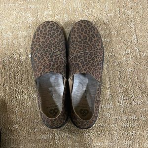 Clarks Leopard Print Flats Sillian Firn